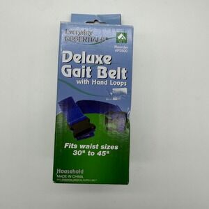 Everyday Essentials Deluxe Gait Belt with Hand Loops Blue P2500 30-45 Inch Waist